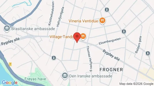 Apartments for rent i Oslo Frogner - kort over placeringen