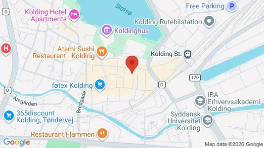 Apartments for rent i Kolding - kort over placeringen