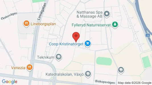 Apartments for rent i Växjö - kort over placeringen