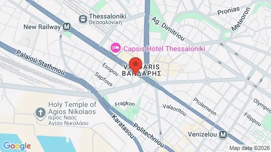 Apartments for rent i Thessaloniki - kort over placeringen