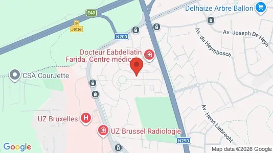 Apartments for rent i Brussels Jette - kort over placeringen
