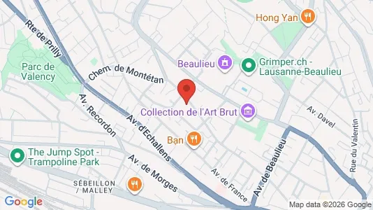 Apartments for rent i Lausanne - kort over placeringen