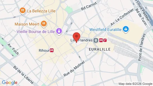 Apartments for rent i Lille - kort over placeringen