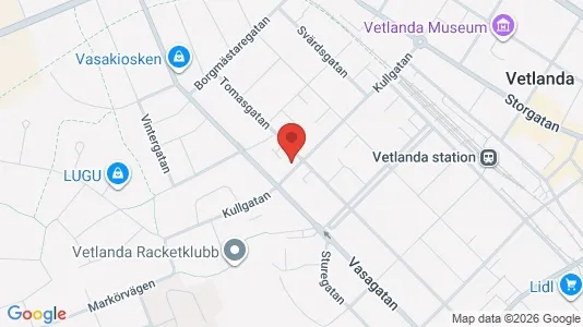 Apartments for rent i Vetlanda - kort over placeringen