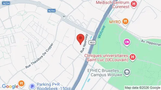 Apartments for rent i Brussels Sint-Lambrechts-Woluwe - kort over placeringen