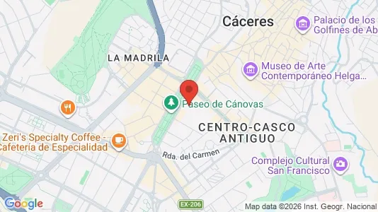Apartments for rent i Cáceres - kort over placeringen