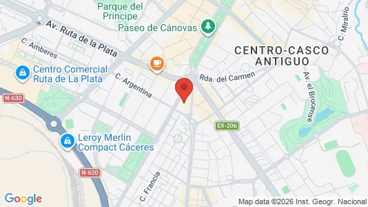 Apartments for rent i Cáceres - kort over placeringen