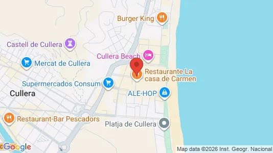Apartments for rent i Cullera - kort over placeringen