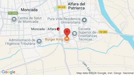 Apartments for rent i Moncada - kort over placeringen