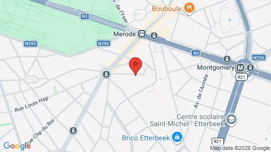 Apartments for rent i Brussels Etterbeek - kort over placeringen
