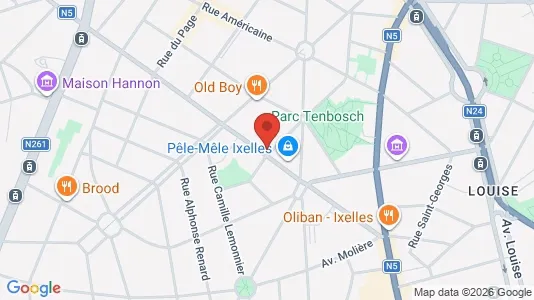 Apartments for rent i Brussels Elsene - kort over placeringen