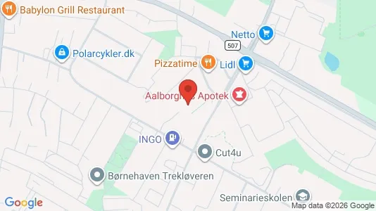 Apartments for rent i Aalborg SØ - kort over placeringen