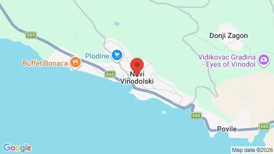 Apartments for rent in Novi Vinodolski - Photo from Google Street View