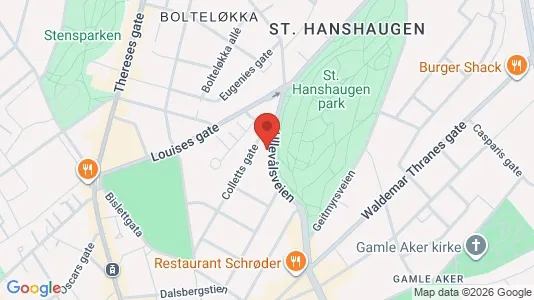 Rooms for rent i Oslo St. Hanshaugen - kort over placeringen