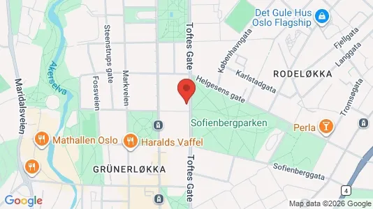 Rooms for rent i Oslo Grünerløkka - kort over placeringen