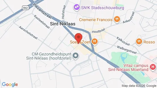 Apartments for rent i Sint-Niklaas - kort over placeringen