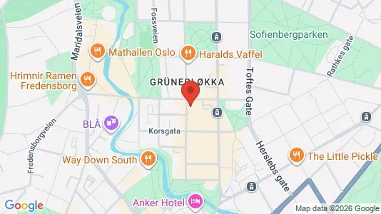 Apartments for rent i Oslo Grünerløkka - kort over placeringen