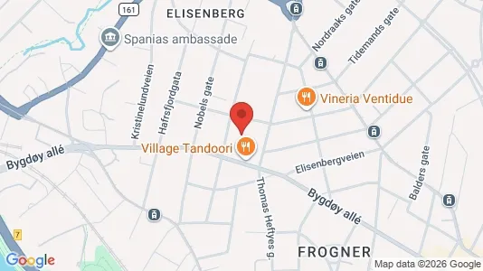Rooms for rent i Oslo Frogner - kort over placeringen