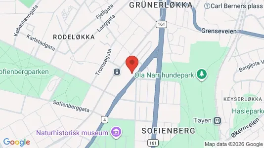 Apartments for rent i Oslo Grünerløkka - kort over placeringen