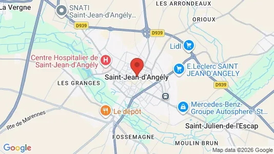Apartments for rent i Saint-Jean-d'Angély - kort over placeringen