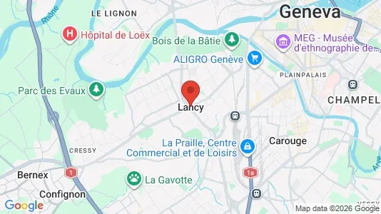 Apartments for rent i Lancy - kort over placeringen