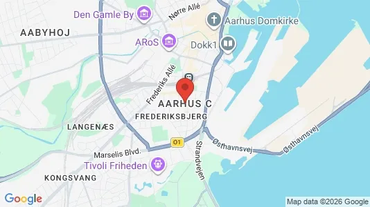 Rooms for rent i Aarhus C - kort over placeringen