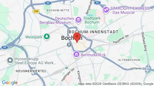 Apartments for rent i Bochum - kort over placeringen