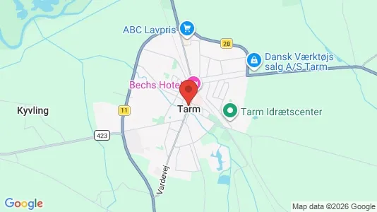 Apartments for rent i Tarm - kort over placeringen