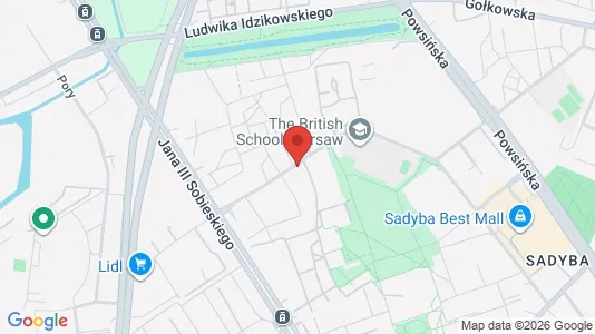 Apartments for rent i Warszawa Mokotów - kort over placeringen