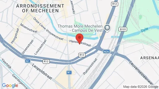 Apartments for rent i Mechelen - kort over placeringen