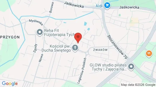Apartments for rent i Tychy - kort over placeringen
