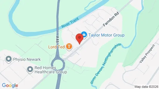 Apartments for rent i Newark - Nottinghamshire - kort over placeringen