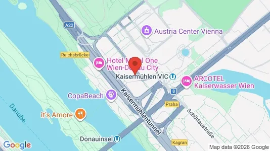 Apartments for rent i Vienna Donaustadt - kort over placeringen