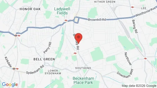 Houses for rent i London SE6 - kort over placeringen