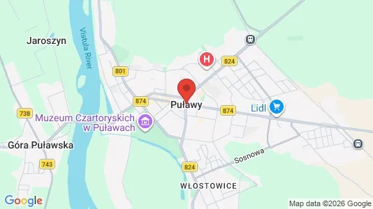 Apartments for rent i Puławski - kort over placeringen
