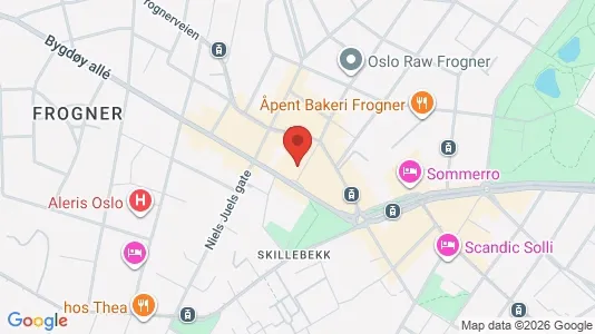 Rooms for rent i Oslo Frogner - kort over placeringen