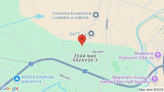 Apartments for rent i Žďár nad Sázavou - kort over placeringen