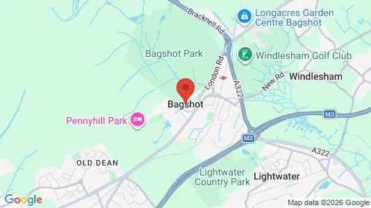 Houses for rent i Bagshot - Surrey - kort over placeringen