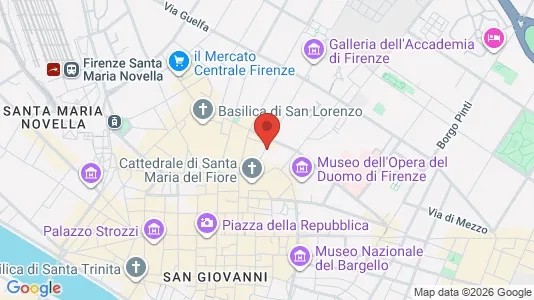 Apartments for rent i Florence - kort over placeringen
