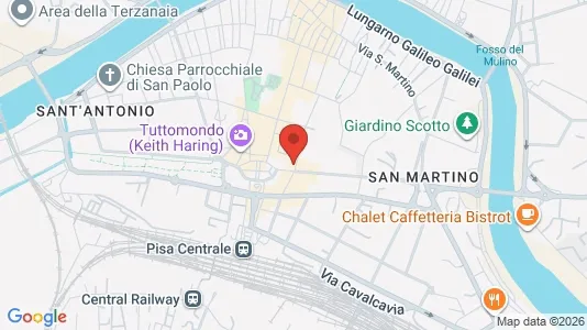 Apartments for rent i Pisa - kort over placeringen