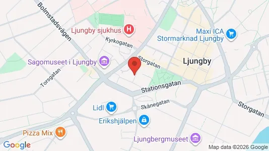 Apartments for rent i Ljungby - kort over placeringen