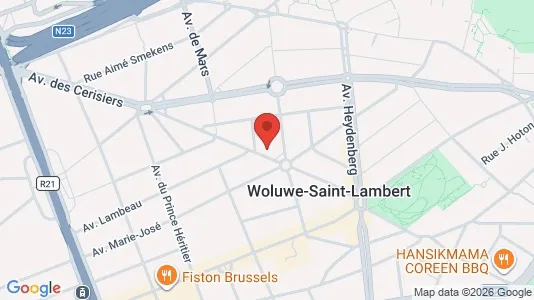 Apartments for rent i Brussels Sint-Lambrechts-Woluwe - kort over placeringen