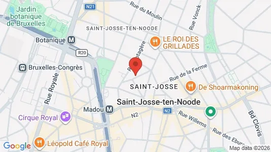 Apartments for rent i Brussels Sint-Joost-ten-Node - kort over placeringen
