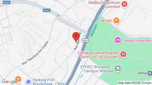 Apartments for rent i Brussels Sint-Lambrechts-Woluwe - kort over placeringen