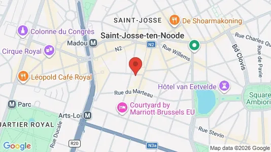 Apartments for rent i Brussels Sint-Joost-ten-Node - kort over placeringen