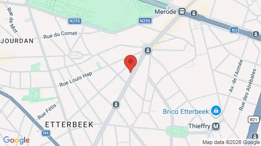 Apartments for rent i Brussels Etterbeek - kort over placeringen