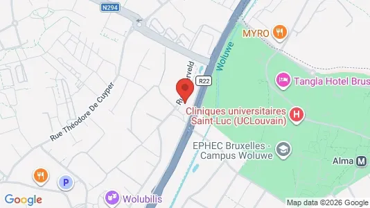 Apartments for rent i Brussels Sint-Lambrechts-Woluwe - kort over placeringen