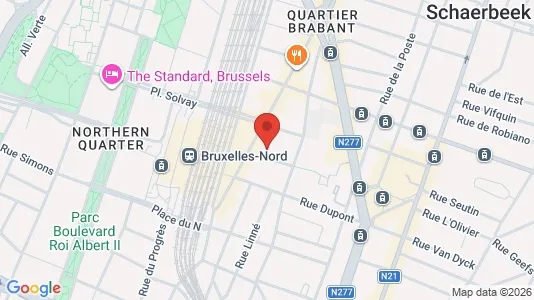 Apartments for rent i Brussels Schaarbeek - kort over placeringen