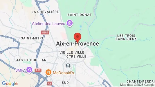 Houses for rent i Aix-en-Provence - kort over placeringen