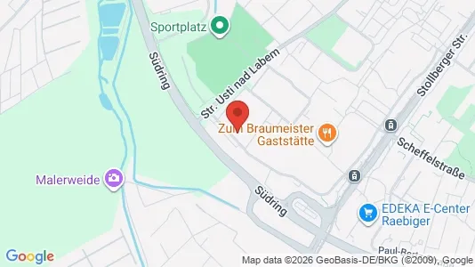 Apartments for rent i Chemnitz - kort over placeringen